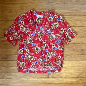 Urban Outfitters Hawaiian Red Women's Top